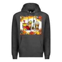 Charcoal Heather bus driver coffee cups Premium Hoodie - Zillion Design Studio