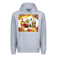 Heather Grey bus driver coffee cups Premium Hoodie - Zillion Design Studio
