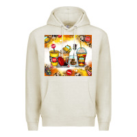 Oatmeal Heather bus driver coffee cups Premium Hoodie - Zillion Design Studio