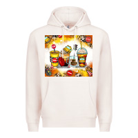 Pale Pink bus driver coffee cups Premium Hoodie - Zillion Design Studio