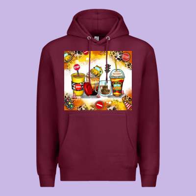 Bus Driver Coffee Cups Premium Hoodie Designed By Zillion Design Studio
