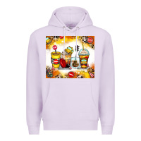Lilac bus driver coffee cups Premium Hoodie - Zillion Design Studio