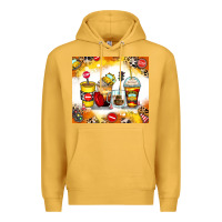 Mustard bus driver coffee cups Premium Hoodie - Zillion Design Studio