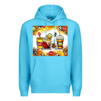 Ocean Blue bus driver coffee cups Premium Hoodie - Zillion Design Studio