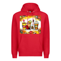 Red bus driver coffee cups Premium Hoodie - Zillion Design Studio