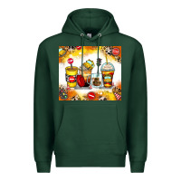 Sports Green bus driver coffee cups Premium Hoodie - Zillion Design Studio