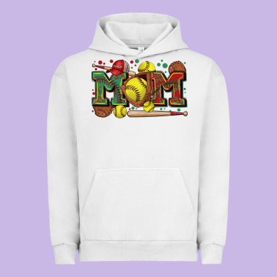 Mom Softball Urban Hoodie Designed By Zillion Design Studio