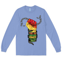 Colony Blue free ish since 1865 Long Sleeve Tee - BarkalooDesign