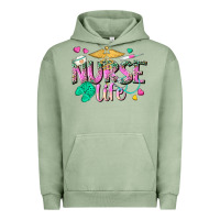 Pigment Oil Green nurse life Urban Hoodie - texasbilliewilder