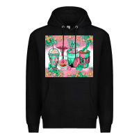 Black respiratory therapist coffee cups Premium Hoodie - Zillion Design Studio