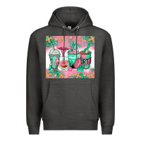 Charcoal Heather respiratory therapist coffee cups Premium Hoodie - Zillion Design Studio