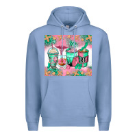 Colony Blue respiratory therapist coffee cups Premium Hoodie - Zillion Design Studio