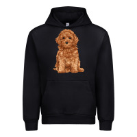 Black toy poodle Urban Hoodie - RanaPortraitStore