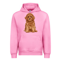 Fuchsia Pink toy poodle Urban Hoodie - RanaPortraitStore