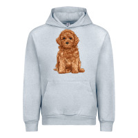 Heather Grey toy poodle Urban Hoodie - RanaPortraitStore
