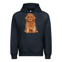Navy toy poodle Urban Hoodie - RanaPortraitStore
