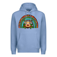 Colony Blue reindeer rainbow christmas Premium Hoodie - RanaPortraitStore