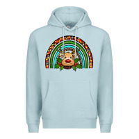 Blue Mist reindeer rainbow christmas Premium Hoodie - RanaPortraitStore