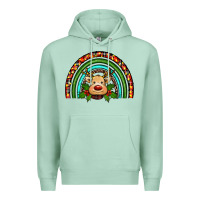 Seafoam reindeer rainbow christmas Premium Hoodie - RanaPortraitStore