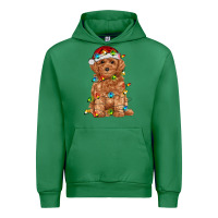 Emerald toy poodle with christmas lights Urban Hoodie - RanaPortraitStore