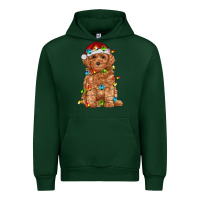 Forest Green toy poodle with christmas lights Urban Hoodie - RanaPortraitStore