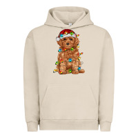 Pigment French Oak toy poodle with christmas lights Urban Hoodie - RanaPortraitStore