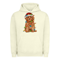 Pigment Pistachio toy poodle with christmas lights Urban Hoodie - RanaPortraitStore