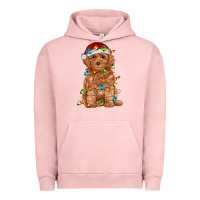 Pigment Salmon toy poodle with christmas lights Urban Hoodie - RanaPortraitStore