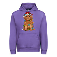 Tulip toy poodle with christmas lights Urban Hoodie - RanaPortraitStore