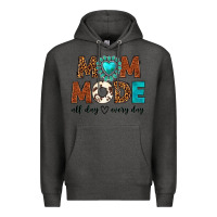 Charcoal Heather mom mode all day every day Premium Hoodie - texasbilliewilder