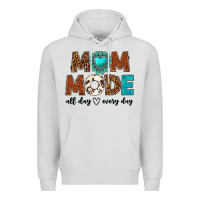 Dove Grey mom mode all day every day Premium Hoodie - texasbilliewilder