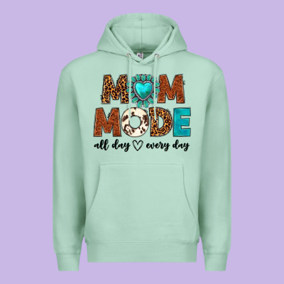 Mom Mode All Day Every Day Premium Hoodie Designed By Texasbilliewilder