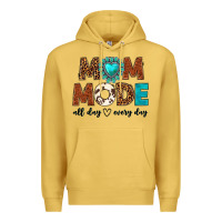 Antique Gold mom mode all day every day Premium Hoodie - texasbilliewilder