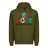 Army Green mom mode all day every day Premium Hoodie - texasbilliewilder