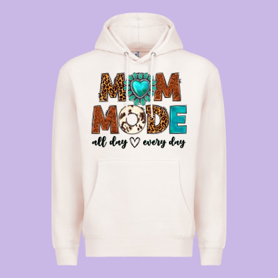 Mom Mode All Day Every Day Premium Hoodie Designed By Texasbilliewilder