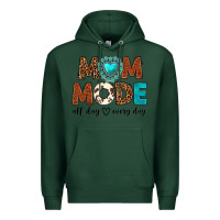 Sports Green mom mode all day every day Premium Hoodie - texasbilliewilder