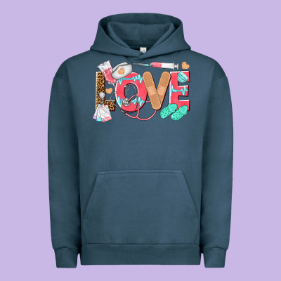 Nurse Love Urban Hoodie Designed By Texasbilliewilder