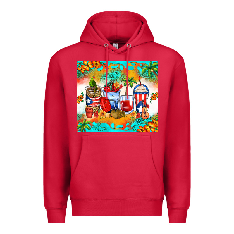 Puerto Rico Coffee Cups Premium Hoodie by Zillion Design Studio | Teevron