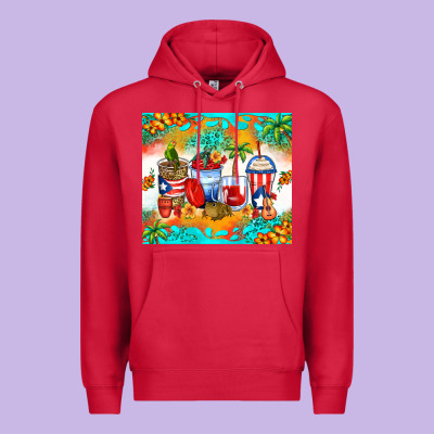 Puerto Rico Coffee Cups Premium Hoodie Designed By Zillion Design Studio
