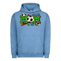 Pigment Pebble Blue mom soccer Urban Hoodie - Zillion Design Studio
