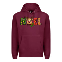 Burgundy reindeer noel christmas Premium Hoodie - RanaPortraitStore
