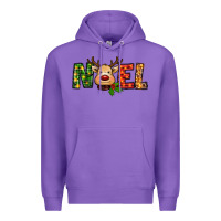 Purple reindeer noel christmas Premium Hoodie - RanaPortraitStore