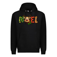 Black reindeer noel christmas Premium Hoodie - RanaPortraitStore