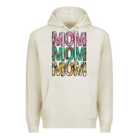 Oatmeal Heather mom mom mom mothers day Premium Hoodie - texasbilliewilder