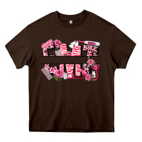 Chocolate Brown breast cancer emt emergency medical technician Heavy Core Tee - LillyAllenDesigns