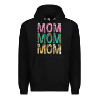 Black mom mom mom mothers day Premium Hoodie - texasbilliewilder