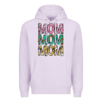 Lilac mom mom mom mothers day Premium Hoodie - texasbilliewilder