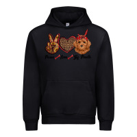 Black peace love toy poodle Urban Hoodie - RanaPortraitStore