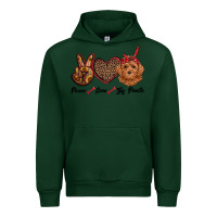 Forest Green peace love toy poodle Urban Hoodie - RanaPortraitStore