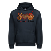 Navy peace love toy poodle Urban Hoodie - RanaPortraitStore